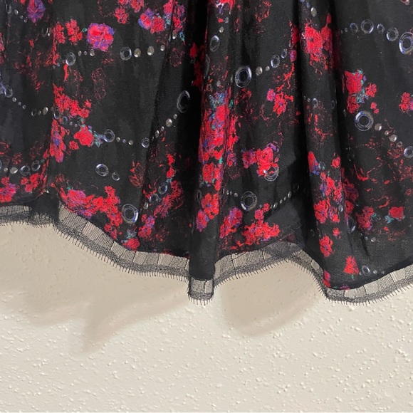 Iro Paris Dasher Lace Trim Floral Bubble Racerback Tank Top - Size 34 - Picture 12 of 12